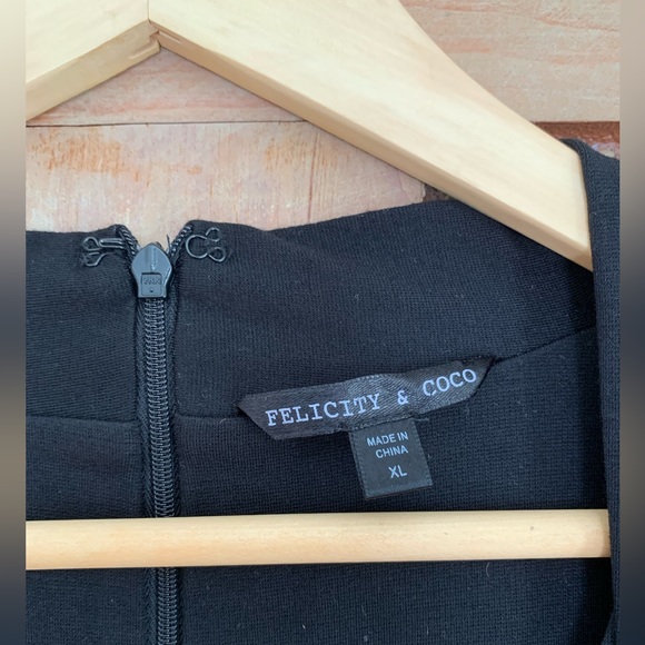 Felicity & Coco (Anthropologie) | black structured hourglass dress | sz XL - Picture 3 of 7